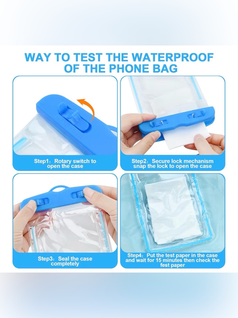 Universal Purple Waterproof Cell Phone Pouch - Picture 5 of 5